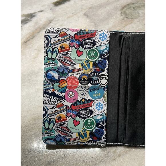 Life is Good Passport Wallet Cover Case Protects Passport Documents - Picture 3 of 6